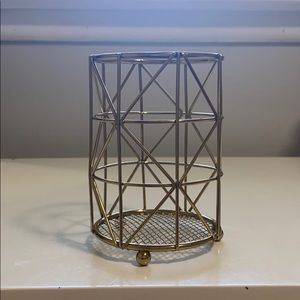 A brush holder or A pencils and pens holder